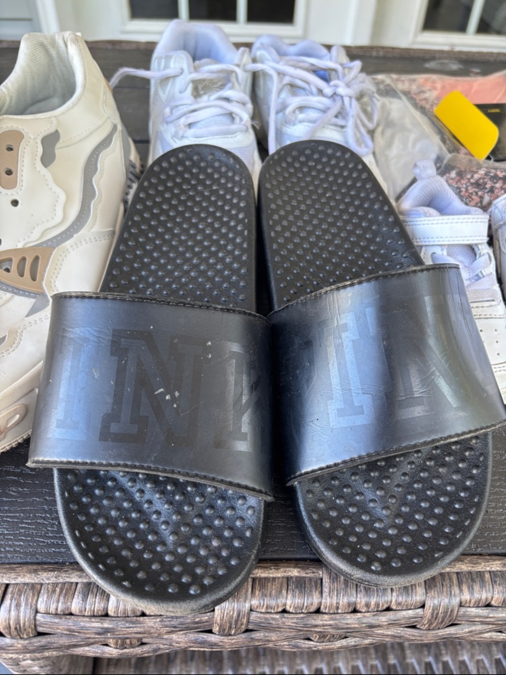 Nike Black Men’s Slide Sandals with Textured Footbed